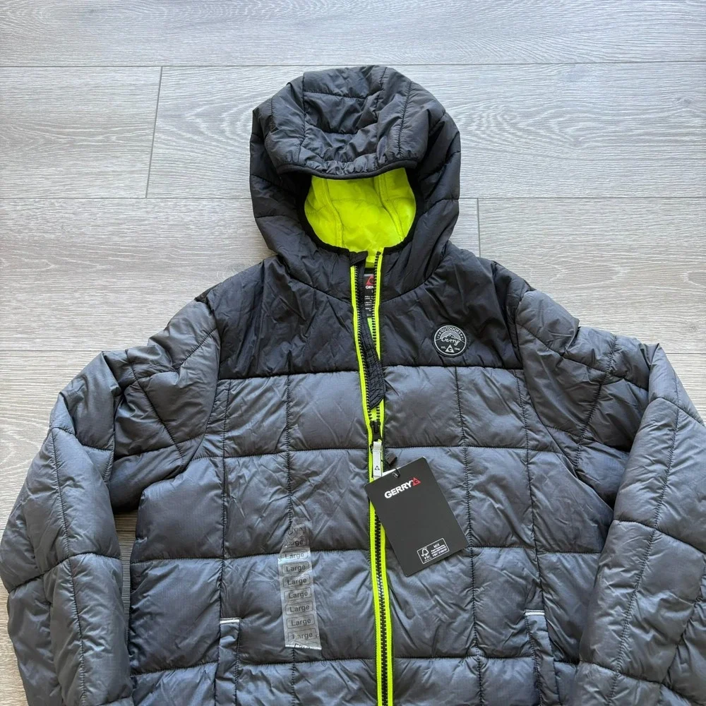 Gerry Kids Iron Gray Winter‎ Warm Full Zip Torque Puffer Insulated Jacket Size L